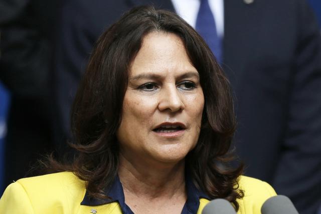 The newly appointed administrator of the Panama Canal Authority, Ilya Espino de Marotta, speaks during a press conference in Panama City on May 21, 2026. Ilya Espino de Marotta, a highly skilled engineer, became on May 21 the first woman to head the Panama Canal Authority in more than a century of operations of the strategic interoceanic waterway. (Photo by AFP)