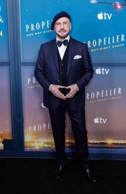 US actor John Travolta attends the New York premiere of Apple TV's "Propeller One-Way Night Coach" at The Museum of Modern Art in New York, on May 21, 2026. (Photo by kena betancur / AFP)