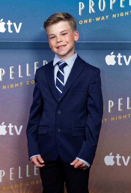 US actor Clark Shotwell attends the New York premiere of Apple TV's "Propeller One-Way Night Coach" at The Museum of Modern Art in New York, on May 21, 2026. (Photo by kena betancur / AFP)