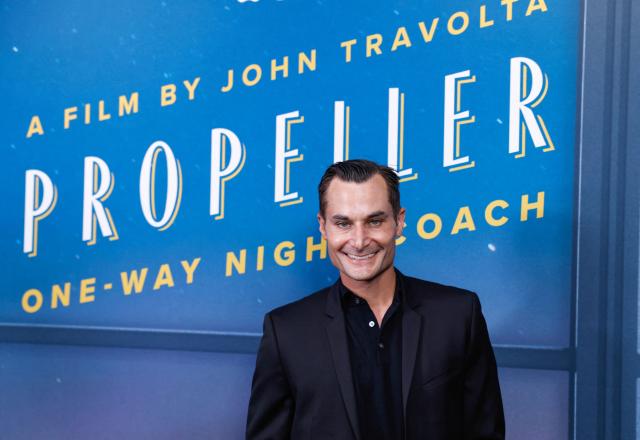 US film producer Jason Berger attends the New York premiere of Apple TV's "Propeller One-Way Night Coach" at The Museum of Modern Art in New York, on May 21, 2026. (Photo by kena betancur / AFP)