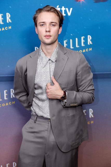 French-Finnish actor Edouard Philipponnat attends the New York premiere of Apple TV's "Propeller One-Way Night Coach" at The Museum of Modern Art in New York, on May 21, 2026. (Photo by kena betancur / AFP)
