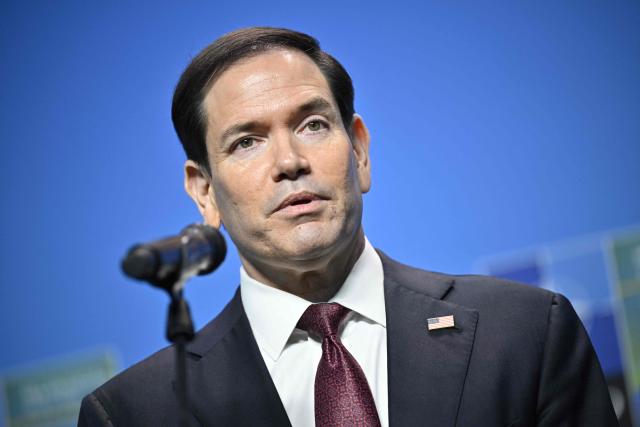 US Secretary of State Marco Rubio gives remarks at the NATO Foreign Ministers' meeting in Helsingborg, Sweden, on May 22, 2026. Foreign ministers of the 32 NATO member states gathered in the Swedish city to finalise preparations for the upcoming Ankara Summit. (Photo by Johan NILSSON / TT NEWS AGENCY / AFP) / Sweden OUT