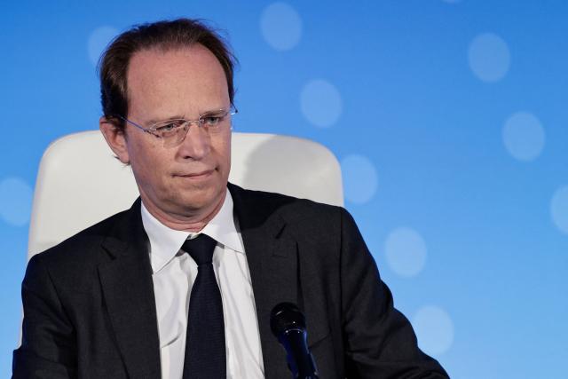 Carrefour Chief Financial Officer Matthieu Malige attends the General Assembly of French multinational retail and wholesaling corporation Carrefour, at their headquarters in Massy, in the outskirts of Paris on May 22, 2026. (Photo by STEPHANE DE SAKUTIN / AFP)