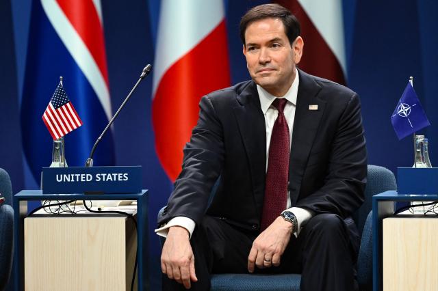 US Secretary of State Marco Rubio attends the NATO Foreign Ministers' meeting in Helsingborg, Sweden, on May 22, 2026. Foreign ministers of the 32 NATO member states gathered in the Swedish city to finalise preparations for the upcoming Ankara Summit. (Photo by Jonathan Nackstrand / AFP)