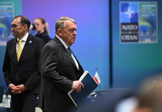 Denmark's Minister for Foreign Affairs Lars Rasmussen attends the NATO Foreign Ministers' meeting in Helsingborg on May 22, 2026. Foreign ministers of the 32 NATO member states gathered in the Swedish city to finalise preparations for the upcoming Ankara Summit. (Photo by Jonathan Nackstrand / AFP)