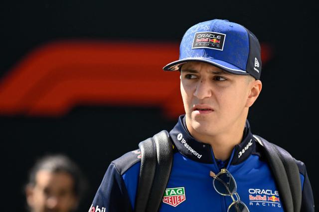Red Bull Racing's French driver Isack Hadjar arrives ahead of a practice session for the 2026 Formula 1 Grand Prix du Canada at Circuit Gilles-Villeneuve in Montreal, Canada, on May 22, 2026. (Photo by Andrej Ivanov / AFP)