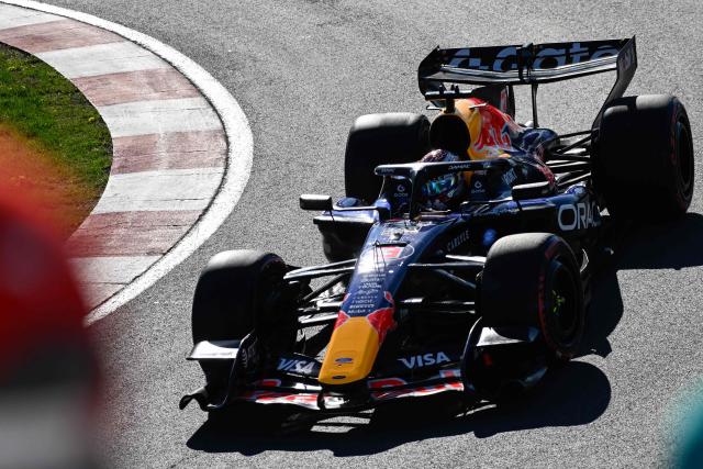 Red Bull Racing's Dutch driver Max Verstappen races during the qualifying session for the Sprint race ahead of the 2026 Formula 1 Grand Prix du Canada at Circuit Gilles-Villeneuve in Montreal, Canada, on May 22, 2026. (Photo by Andrej Ivanov / AFP)