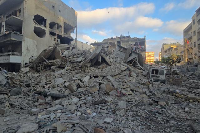 A view of the site of an Israeli strike is pictured in the southern Lebanese coastal city of Tyre on May 23, 2026. Two buildings in and around Tyre were struck overnight on May 22 into May 23, after the Israeli military issued an evacuation warning. (Photo by KAWNAT HAJU / AFP)