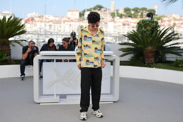 French actor Alphonse Roberts poses during a photocall of the film "Ulysse" at the 79th edition of the Cannes Film Festival in Cannes, southern France on May 23, 2026. (Photo by Thibaud MORITZ / AFP)