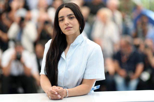 French actress Hafsia Herzi poses during a photocall of the film "Histoires de la nuit" (The Birthday Party) at the 79th edition of the Cannes Film Festival in Cannes, southern France on May 23, 2026. (Photo by Sameer AL-DOUMY / AFP)