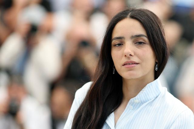French actress Hafsia Herzi poses during a photocall of the film "Histoires de la nuit" (The Birthday Party) at the 79th edition of the Cannes Film Festival in Cannes, southern France on May 23, 2026. (Photo by Sameer AL-DOUMY / AFP)