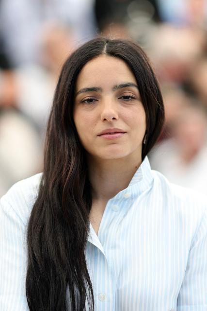 French actress Hafsia Herzi poses during a photocall of the film "Histoires de la nuit" (The Birthday Party) at the 79th edition of the Cannes Film Festival in Cannes, southern France on May 23, 2026. (Photo by Sameer AL-DOUMY / AFP)
