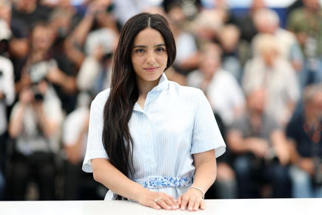 French actress Hafsia Herzi poses during a photocall of the film "Histoires de la nuit" (The Birthday Party) at the 79th edition of the Cannes Film Festival in Cannes, southern France on May 23, 2026. (Photo by Sameer AL-DOUMY / AFP)