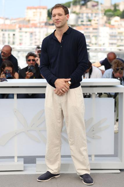 French actor Paul Hamy poses during a photocall of the film "Histoires de la nuit" (The Birthday Party) at the 79th edition of the Cannes Film Festival in Cannes, southern France on May 23, 2026. (Photo by Valery HACHE / AFP)