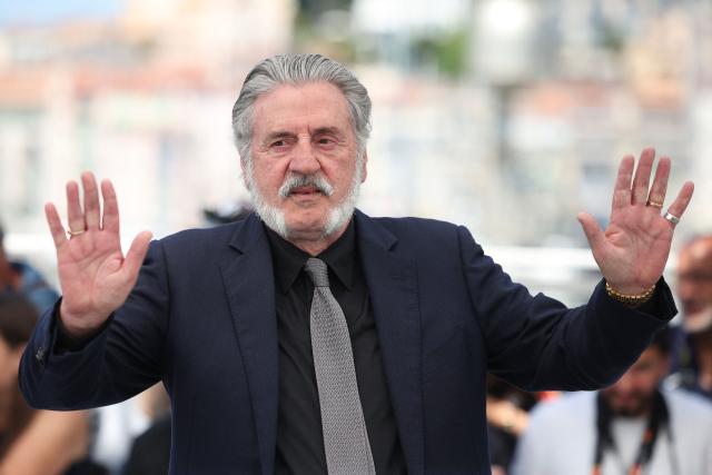 French actor Daniel Auteuil poses during a photocall of the film "L'Objet du delit" (Crescendo) at the 79th edition of the Cannes Film Festival in Cannes, southern France on May 23, 2026. (Photo by Valery HACHE / AFP)