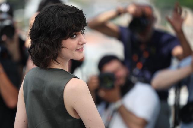French actress Claire Chust poses during a photocall of the film "L'Objet du delit" (Crescendo) at the 79th edition of the Cannes Film Festival in Cannes, southern France on May 23, 2026. (Photo by Valery HACHE / AFP)