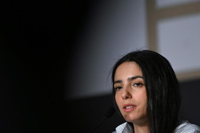 French actress Hafsia Herzi attends a press conference for the film "Histoires de la nuit" (The Birthday Party) at the 79th edition of the Cannes Film Festival in Cannes, southern France on May 23, 2026. (Photo by Julie SEBADELHA / AFP)