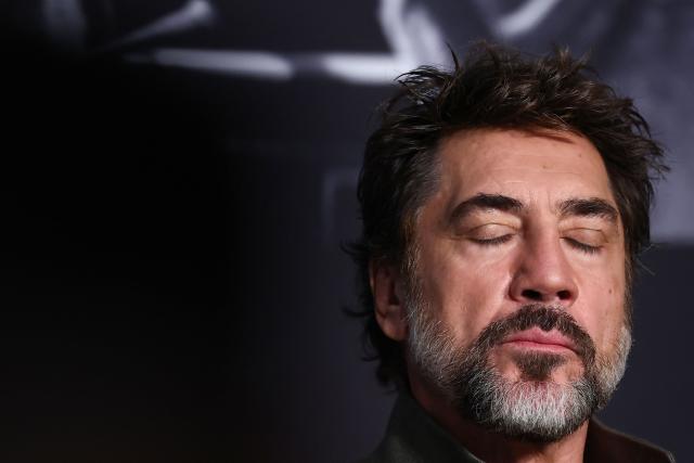 (FILES) Spanish actor Javier Bardem attends a press conference for the film "El ser querido" (The Beloved) at the 79th edition of the Cannes Film Festival in Cannes, southern France on May 17, 2026.  (Photo by Ian LANGSDON / AFP)