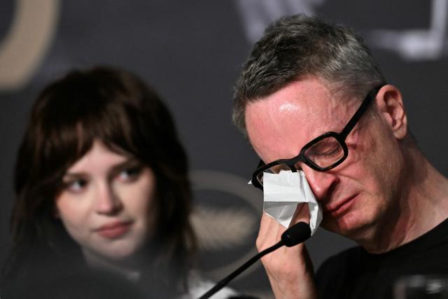 (FILES) Danish director Nicolas Winding Refn attends the press conference for the film "Her Private Hell" at the 79th edition of the Cannes Film Festival in Cannes, southern France on May 19, 2026.  (Photo by Julie SEBADELHA / AFP)