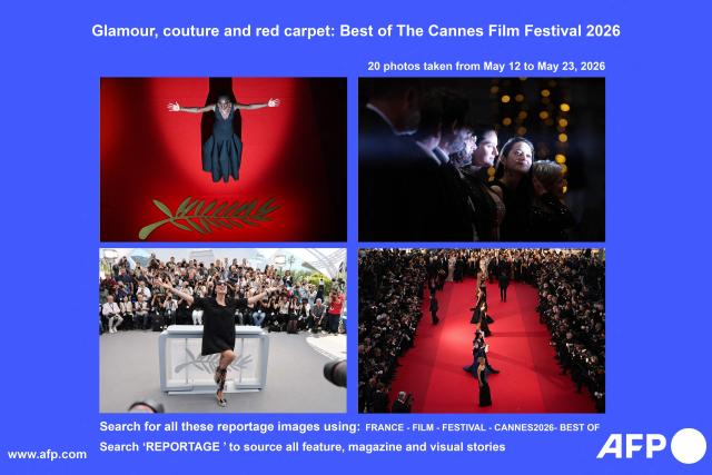 The Cannes Film Festival wraps up with its traditional awards ceremony on May 23, 2026 after two action-packed weeks of world premieres, star-studded red carpets, parties and fashion shows, AFP presents a selection of 20 pictures for the Best of The Cannes Film festival 2026. Search for all these reportage images using:
FRANCE - FILM - FESTIVAL - CANNES2026 - BEST OF

Search 'REPORTAGE' to source all feature, magazine and visual stories. (Photo by AFP)