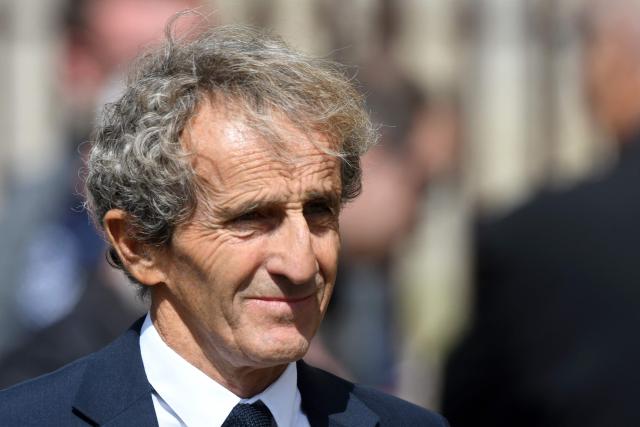 (FILES) Retired French F1 racing driver and Renault special advisor Alain Prost arrives to attend the funeral of late French racing driver Anthoine Hubert into Chartres' cathedral, on September 10, 2019. French four-time Formula One champion Alain Prost was injured during a violent robbery at his home in Switzerland, Swiss media reported on May 23, 2026. (Photo by JEAN-FRANCOIS MONIER / AFP)
