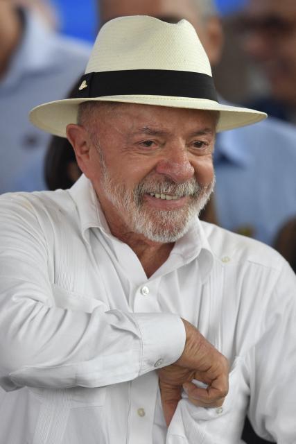 Brazil's President Luiz Inacio Lula da Silva gestures during the inauguration of the Center for Technological Development in Health (CDTS/Fiocruz) and the launch of the Center for Development and Production of CAR-T Therapies, which will allow national production of cell therapies at reduced prices, at Fiocruz in Rio de Janeiro, Brazil, on May 23, 2026. (Photo by Daniel RAMALHO / AFP)