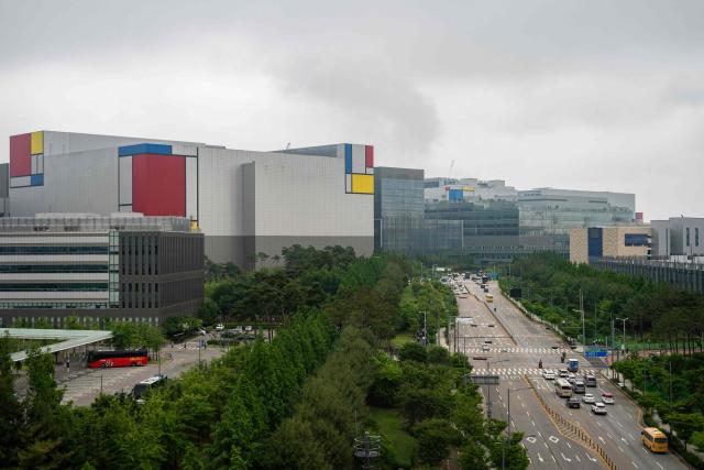A general view shows buildings at the Samsung Electronics factory in Pyeongtaek on May 28, 2026. (Photo by Shin Yong-ju / AFP)