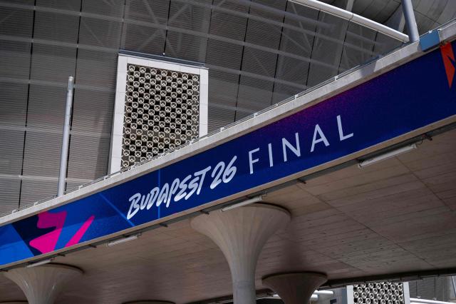 The Puskas Arena is pictured on May 28, 2026 ahead of the UEFA Champions League in Budapest on May 28, 2026. The stadium, named after Hungary's most famous footballer Ferenc Puskas, will host the Champions League final between Paris Saint-Germain (PSG) and Arsenal on May 30, 2026. (Photo by Attila KISBENEDEK / AFP)