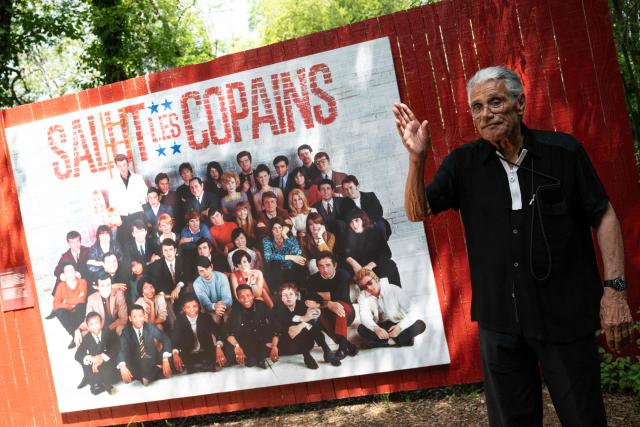 French photographer Jean-Marie Perier presents his exhibition "My pop years" during a press tour as part of the "La Gacilly" photo festival in La Gacilly, western France, on May 28, 2026. La Gacilly photo festival will runs to June 1 to October 2026. (Photo by Sebastien Salom-Gomis / AFP)