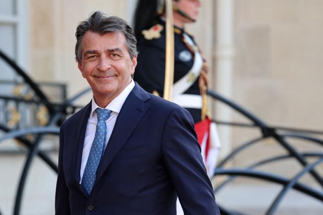French chef Yannick Alleno arrives for a state dinner as part of Indonesia's President's visit at The Elysee Presidential Palace in Paris on May 28, 2026. (Photo by Ludovic MARIN / AFP)