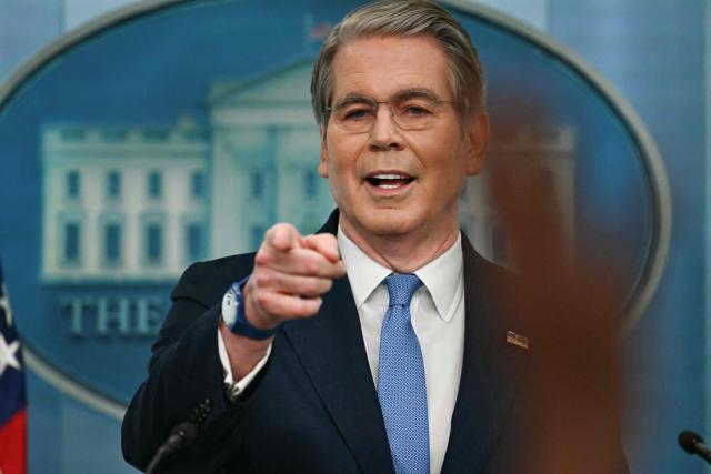 US Secretary of Treasury Scott Bessent speaks during a press briefing in the Brady Briefing Room of the White House in Washington, DC, on May 28, 2026. (Photo by Kent NISHIMURA / AFP)