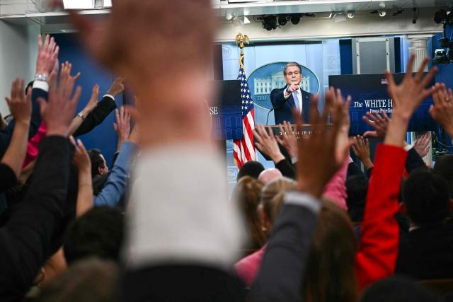 US Secretary of Treasury Scott Bessent takes questions from reporters during a press briefing in the Brady Briefing Room of the White House in Washington, DC, on May 28, 2026. (Photo by Kent NISHIMURA / AFP)