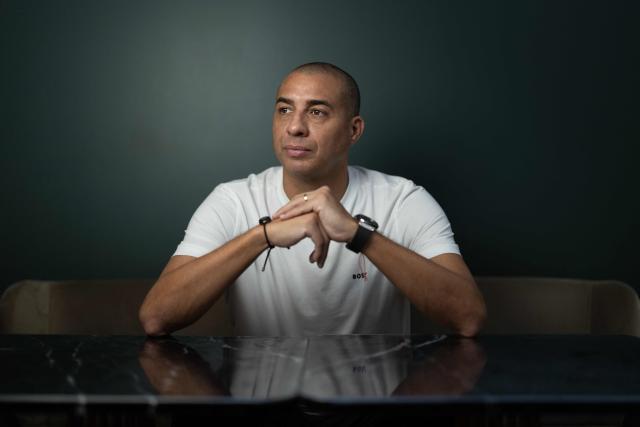 French-Argentine former professional footballer David Trezeguet poses during a photo session in Paris on May 29, 2026. (Photo by Joel Saget / AFP)