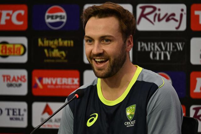 Australia's captain Josh Inglis reacts during a press briefing at Rawalpindi Cricket Stadium in Rawalpindi on May 29, 2026, ahead of the opening One-Day International (ODI) between Pakistan and Australia. (Photo by Farooq NAEEM / AFP)