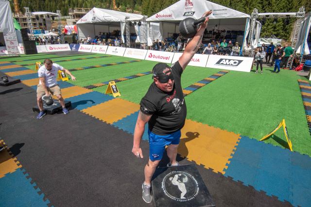 Ukrainian veterans compete in the Multisport Festival for Veterans in Bukovel, south-western Ukraine on May 29, 2026, amid the Russian invasion of Ukraine. Competitions are held in individual and team formats, combining strength, functional and adaptive elements to allow participants to demonstrate their abilities. The events are designed for war veterans, taking into account varying levels of physical fitness, recovery needs, service experience and rehabilitation requirements. (Photo by Mykola SYNELNYKOV / AFP)