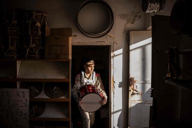 A member of the Palestinian church scouts group prepare for the procession ahead of the Marian Festival, which honors the Virgin Mary, in the Israeli-occupied West Bank village of Taybeh on May 29, 2026. At least 1,073 Palestinians, including several armed fighters, have been killed by Israeli soldiers or settlers in the West Bank since the outbreak of the Gaza war following Hamas's attack on 7 October 2023, according to an AFP tally based on Palestinian Authority data. On the other hand, official Israeli data shows at least 46 Israelis -- civilians and soldiers -- have been killed in Palestinian attacks or during Israeli military operations in the same period. (Photo by JOHN WESSELS / AFP)