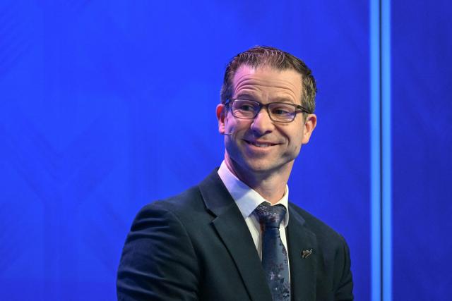 New Zealand's Defence Minister Chris Penk attends a plenary session of the 23rd Shangri-La Dialogue summit in Singapore on May 30, 2026. (Photo by JAM STA ROSA / AFP)