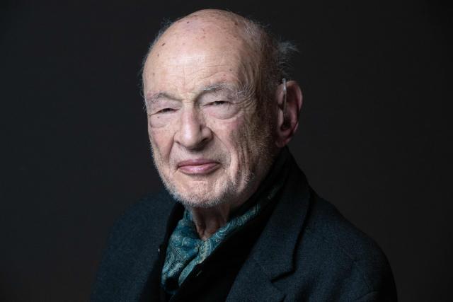 (FILES) French sociologist and philosopher Edgar Morin poses during a photo session in Paris on March 8, 2022. The French sociologist and philosopher Edgar Morin, a major figure in France's intellectual life, died on May 29, 2026, at the age of 104, AFP learned from his wife on May 30, 2026. (Photo by JOEL SAGET / AFP)