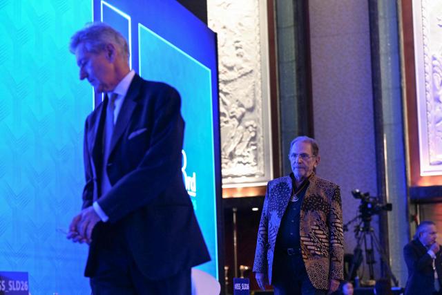 East Timor’s President Jose Ramos-Horta (R) arrives to deliver a special address during the 23rd Shangri-La Dialogue summit in Singapore on May 30, 2026. (Photo by JAM STA ROSA / AFP)