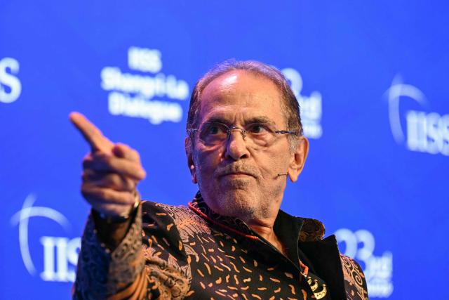East Timor’s President Jose Ramos-Horta gestures as he prepares to deliver a special address during the 23rd Shangri-La Dialogue summit in Singapore on May 30, 2026. (Photo by JAM STA ROSA / AFP)