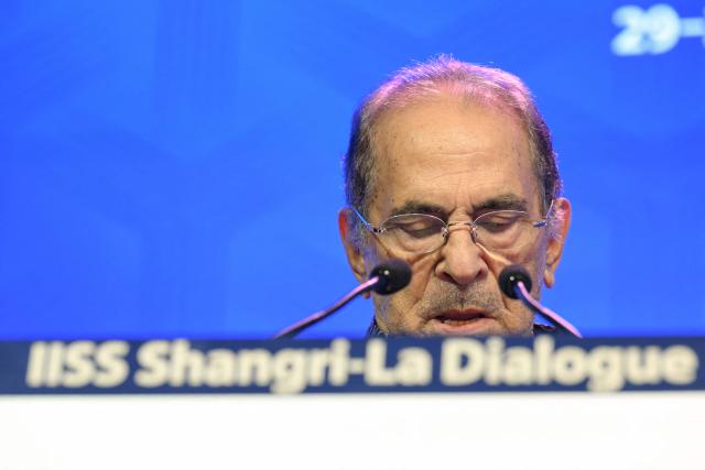 East Timor’s President Jose Ramos-Horta delivers a special address during the 23rd Shangri-La Dialogue summit in Singapore on May 30, 2026. (Photo by JAM STA ROSA / AFP)