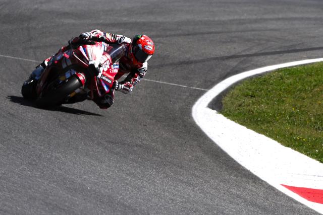 Ducati Lenovo Team's Italian MotoGP rider Francesco Bagnaia takes part in the Qualifying session for the Italian Moto GP Grand Prix at Mugello circuit, in Mugello, near Florence, on May 30, 2026. (Photo by Andreas SOLARO / AFP)