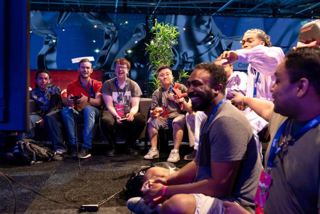 Visitors attend the gaming convention for the livestreaming video platform Twitch, TwitchCon Europe, in Ahoy in Rotterdam on May 30, 2026. (Photo by Lina SELG / AFP)