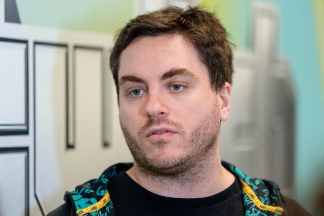 French streamer Adrien Nougaret, known as ZeratoR on Twitch, gives a press interview during the gaming convention for the livestreaming video platform Twitch, TwitchCon Europe, in Ahoy in Rotterdam on May 30, 2026. (Photo by Lina SELG / AFP)