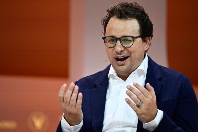 (FILES) Dario Amodei, co-founder and CEO of Anthropic, an artificial intelligence safety and research company, takes part in a debate at the Vivatech technology start-ups and innovation fair, at the Porte de Versailles exhibition center in Paris, on May 22, 2024. AI giant Anthropic, the maker of the Claude chatbot, announced on June 1, 2026, that it had filed confidentially for an IPO, as the AI companies in Silicon Valley look to raise the huge sums needed to power the AI frenzy. (Photo by JULIEN DE ROSA / AFP)