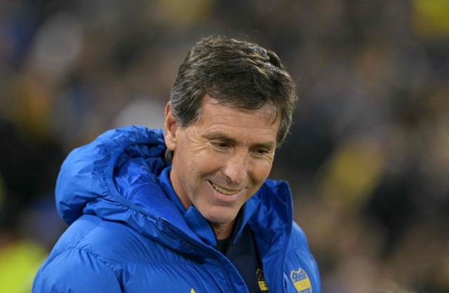 (FILES) Boca Juniors' head coach Claudio Ubeda gestures ahead of the Copa Libertadores group stage football match between Argentina's Boca Juniors and Chile's Universidad Catolica at La Bombonera stadium in Buenos Aires on May 28, 2026. Argentinian manager Claudio Ubeda will not continue in charge of Boca Juniors following the club’s painful elimination from the group stage of the Copa Libertadores, according to reports in the local press on June 1, 2026. (Photo by JUAN MABROMATA / AFP)