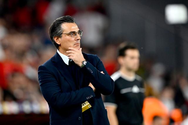 Turkey’s Italian head coach Vincenzo Montella looks on during the international friendly football match between Turkey and North Macedonia at the Chobani stadium in Istanbul on June 1, 2026, ahead of the 2026 FIFA World Cup. (Photo by Yasin AKGUL / AFP)
