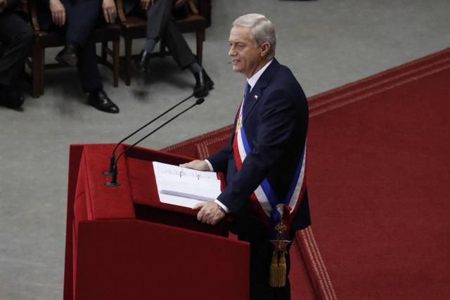Chile's President Jose Antonio Kast delivers his State of the Nation address in Valparaiso, Chile, on June 1, 2026. (Photo by Francesco DEGASPERI / AFP)