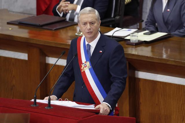 Chile's President Jose Antonio Kast delivers his State of the Nation address in Valparaiso, Chile, on June 1, 2026. (Photo by Francesco DEGASPERI / AFP)