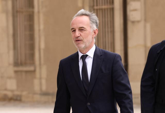 Mayor of Paris Emmanuel Gregoire arrives to attend a national tribute to late French philosopher and sociologist Edgar Morin at the Hotel des Invalides in Paris on June 2, 2026. Edgar Morin has died at the age of 104, on May 29, 2026. (Photo by Teresa Suarez / POOL / AFP)